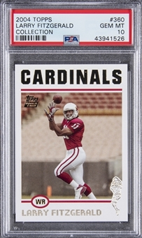 2004 Topps #360 Larry Fitzgerald Collection Rookie Card - PSA GEM MT 10